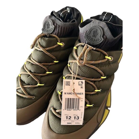 Moncler x Adidas NMD Runner - Sz 12 US Men Olive Night - Picture 5 of 10